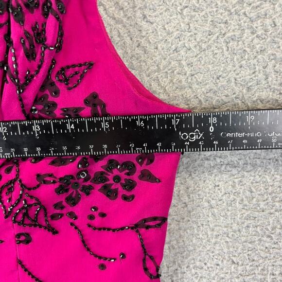 Vtg Andretta Donatello Silk Top Medium Asian Cocktail Evening Beaded Draped Neck - Picture 6 of 8